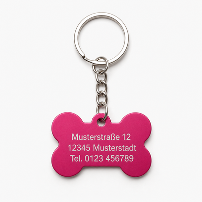 Personalisierter Anhänger in Knochenform